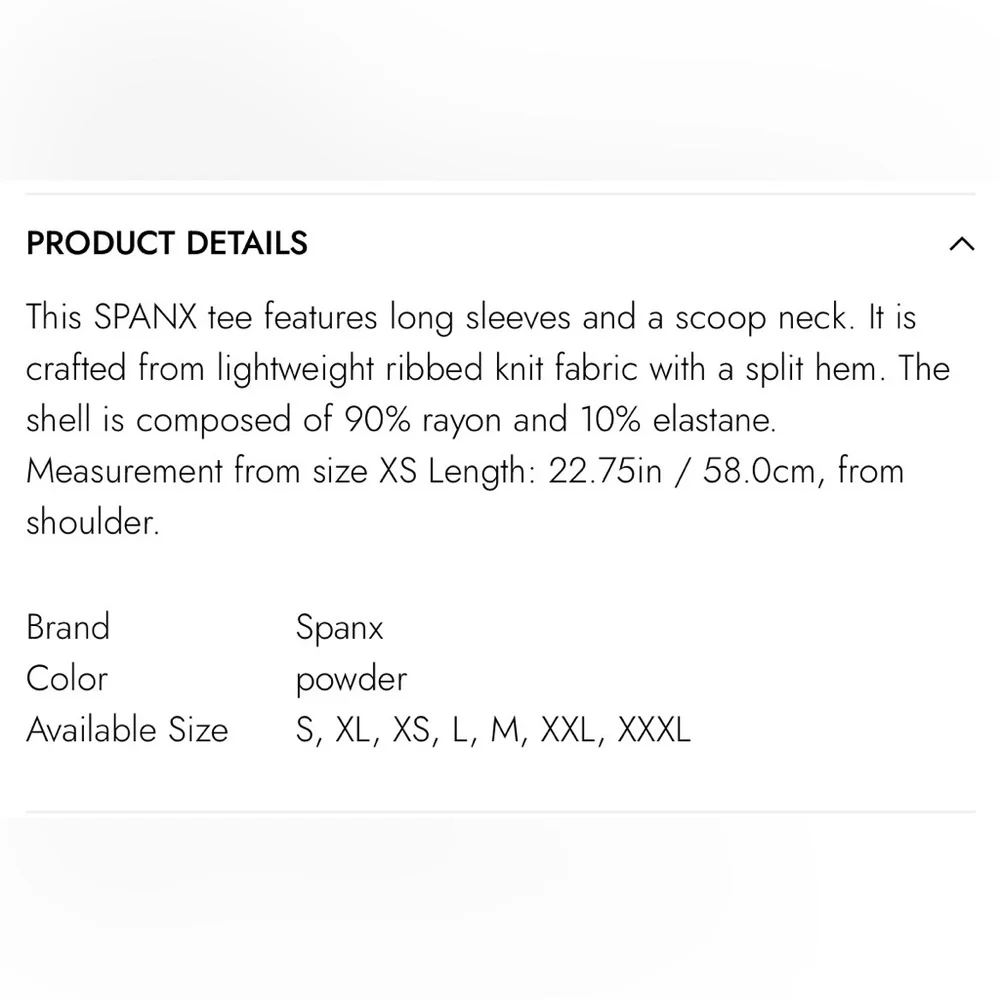 NWT SPANX *GREAT PRICE* Powder Scoop Neck Ribbed Top, Size MEDIUM - Picture 16 of 16